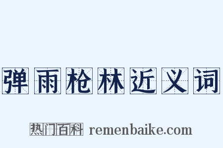 弹雨枪林近义词是什么意思的图片